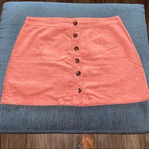💕Corduroy Mini Orange Skirt -XL